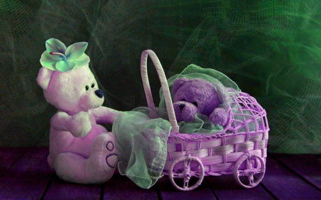 Still life Teddy bear - stufftoys, still life, cart, teddy bear