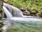 wonderful flowing waterfall