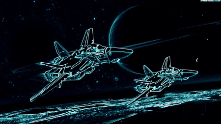 Aircraft - sci fi, moon, planet, spaceship