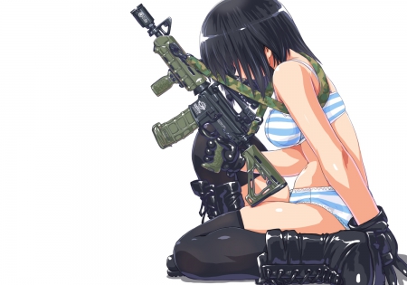 Guns Assassin - Beauty, Girl, WAll, Assassin, Anime, New, Guns