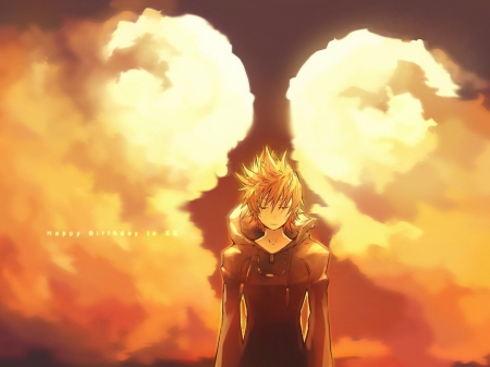 Roxas - roxas, boy, kingdom hearts, clouds