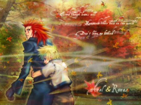 Axel & Roxas - roxas, axel, cute, kingdom hearts