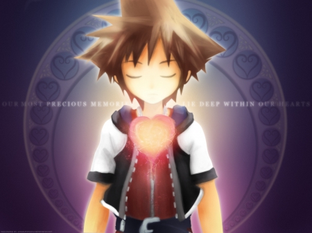 Deep Whithin Our Hearts - sora, boy, kingdom hearts, heart