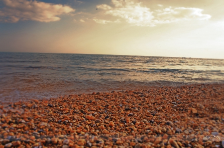 The sea - nature, blue sea, stones, sea