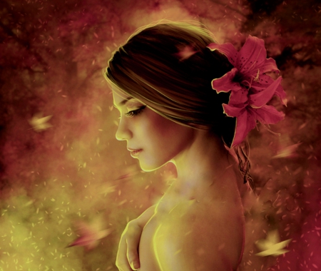 Autumn girl - image, wallpaper, color, expression, new