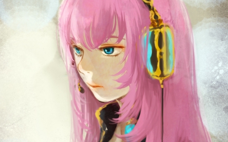 Vocaloid - Vocaloid, Manga, Anime Girl, Luka, Lovely, Anime, Upset, Serious, Emotional, Amazing, Awesome, Beautiful, Pink Hair, Pretty, Blue Eyes, Gorgeous, Sad, Megurine, Sexy