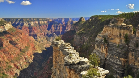 superb view of a canyon - sky, canyon, cliffs, rocks