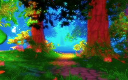 MYSTIQUE FOREST - colors, art, forest, magic