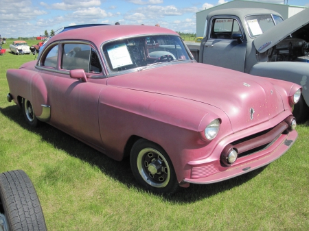 1953 Chevrolet - headlights, chevrolet, pink, photography