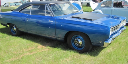 1968 Plymouth Road Runner - black, tires, blue, photography, Pymouth