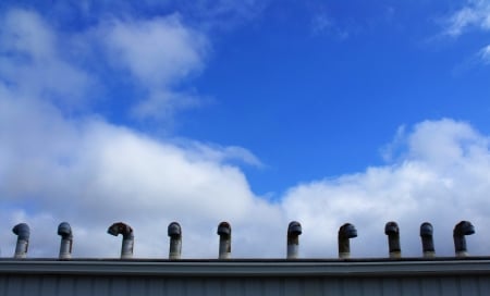 vents - blue, venst, sky, building