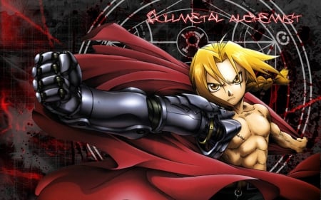 Edward Elric - elric, philosopher stone, chibi, robot hand, edward, anime, short, blonde, fullmetal alchemist