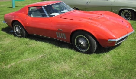 1969 Chevrolet Corvette Stingray - chevrolet, photography, red, tires, black