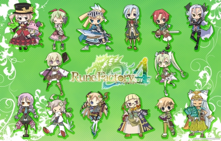 Rune Factory 4 - rune factory 4, fan, people, harp, anime, book, weapons, cute