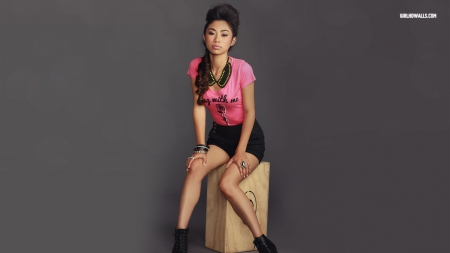 jessica sanchez - girl, pink, model, skirt