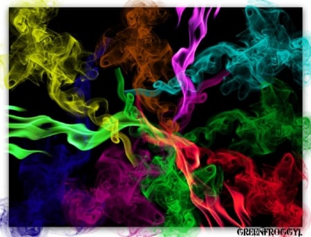 SMOKE SCREEN - coloured, abstract, smoke, art