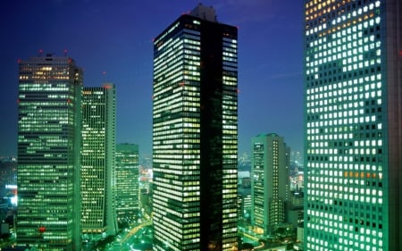 Shinjuku - japan, tokyo, skyscraper, city, night