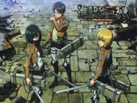 we are the hunters - anime, shingeki no kyojin, other, attack on titan