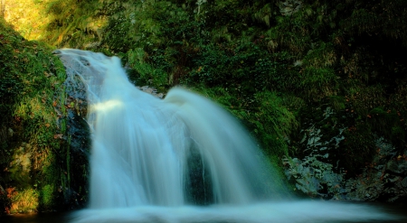 lovely waterfall - nature, image, lovely, waterfall