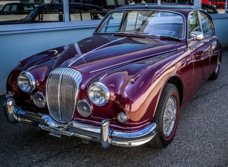 Classic Car - motor, oldtimer, red, wheels