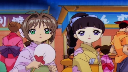 Sakura and Tomoyo - girls, sakura, girl, tomoyo, cute, kinomoto