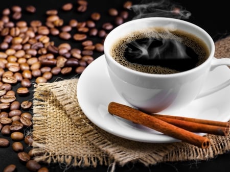 Coffee - coffee beans, cinnamon, beans, drink, coffee, drinks