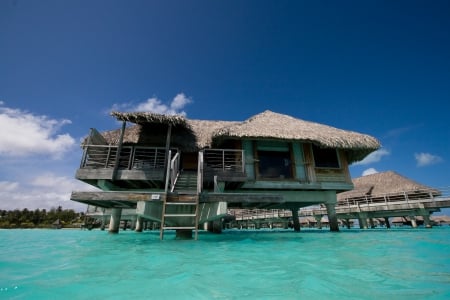 Water Villa Bungalow Bora Bora Intercontinental Tahiti Polynesia South Pacific