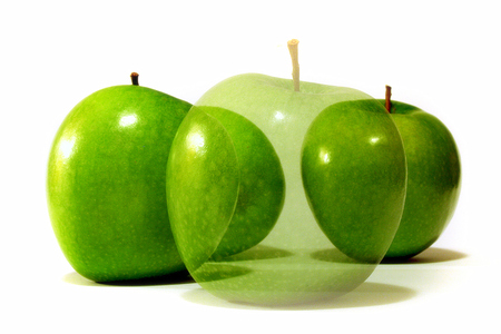 Green Apples - abstract, apples, green, fruit, 3d