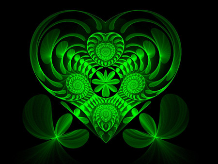 Green heart - hearts, love