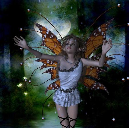 Butterfly Fairy - fairy, fantasy, abstract