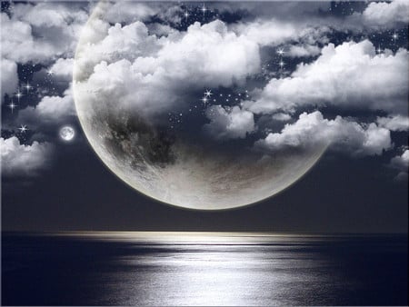 Full Moon - moon, nature