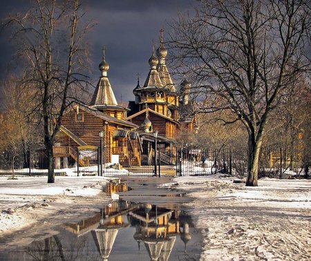 Russian Church - winter, russian, church, russia