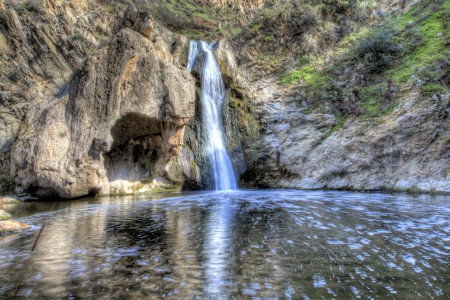 HDR of Waterfall at Malibu Canyons - HDR, Canyon, Nature, Waterfall