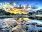 HDR of Sunset at Malibu Canyon