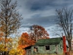 old abandoned house in autumn