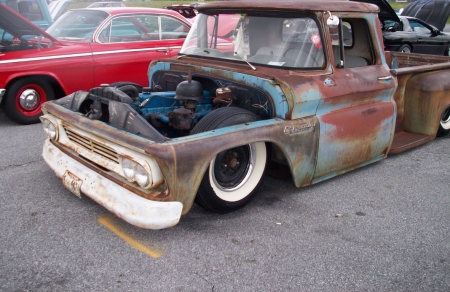 Chevy Rat - rusted, lowered, bowtie, classic