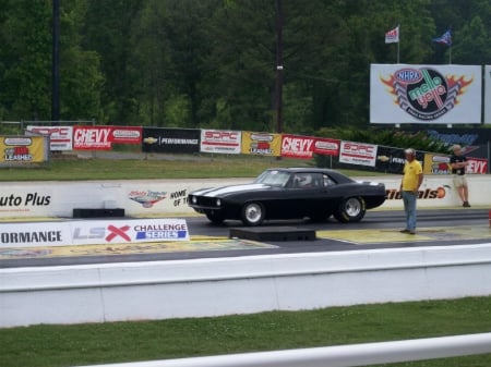 Dragster Camaro - track, classic, black, gm