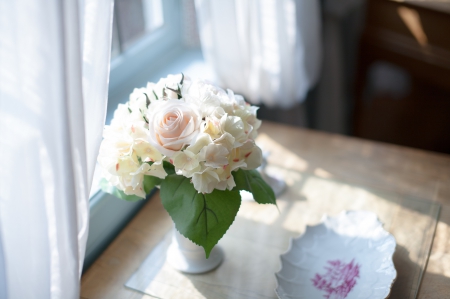 *** Bouquet in the window *** - nature, bouquet, flowers, windows