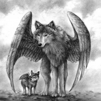 Winged art Wolves