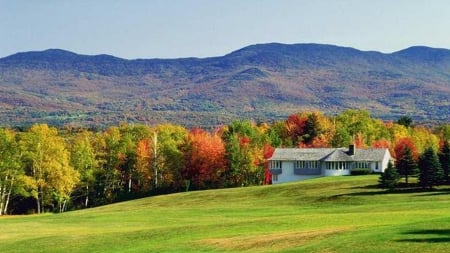 mountains - grass, mountain, home, green