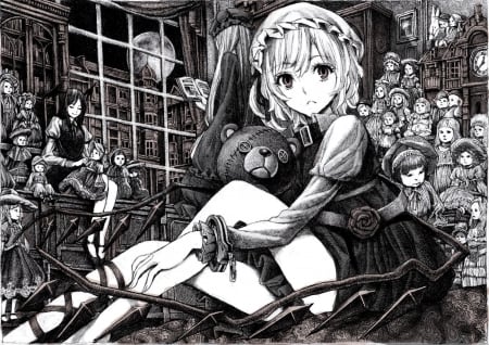 Doll Master - house, girls, anime, dolls