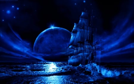 Ghost Ship - beauty, art, abstract, fantasy