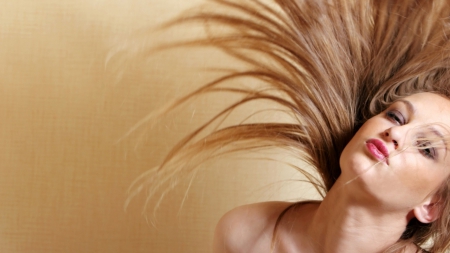 i whip my hair back and forth - pretty, female, photography, pink, hair, lips, lady, woman, model, face, action, sexy, lipstick