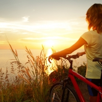 girl at sunrise