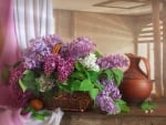 basket of lilacs