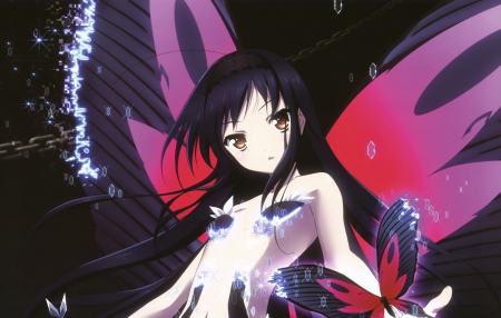 Accel World - girl, cute, anime, wings