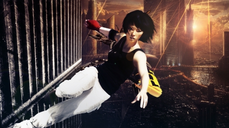 Mirror's Edge - running, mirrors edge, game, female