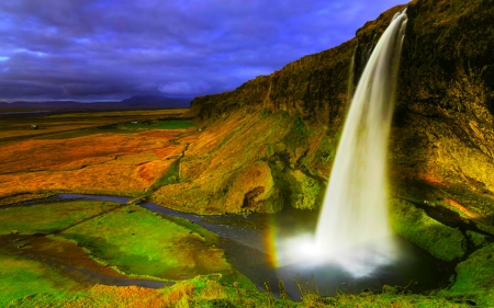 Waterfalls - nature, waterfalls, landscape, mountain