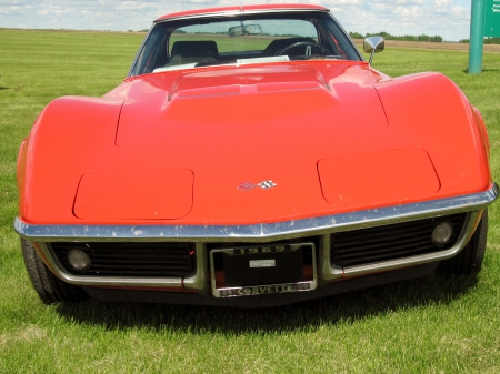 1969 Chevrolet Corvette coupe - chevrolet, red, photography, black, plate