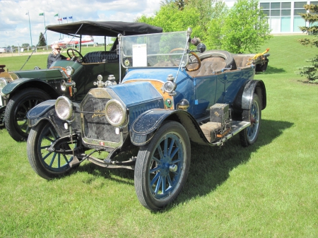 1914 McLaughlin b - 24 Touring - headlights, wheels, blue, photography, cars